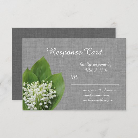 Lily van de Valley RSVP grijze schoot (Voorkant / Achterkant)