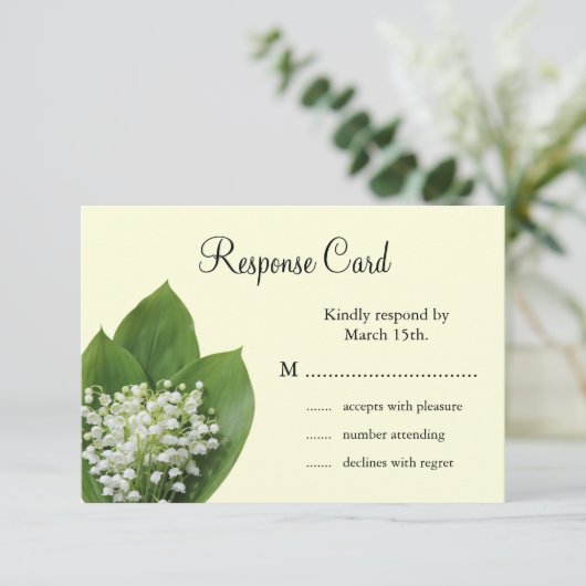 Lily van de Valley RSVP (ivoor) (Staand voorkant)