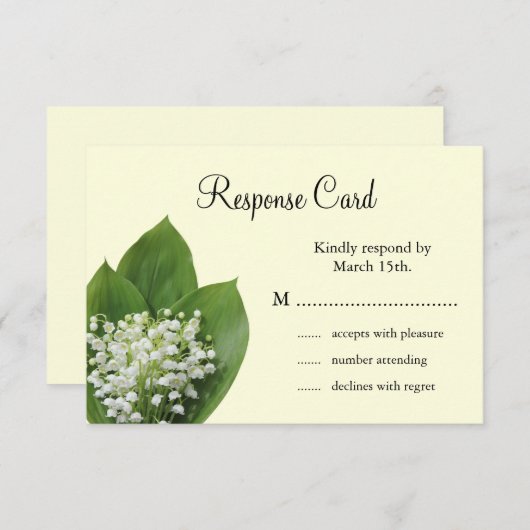 Lily van de Valley RSVP (ivoor) (Voorkant / Achterkant)