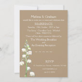 Lily van de Valley Rustic Wedding Invitation Kaart (Voorkant)