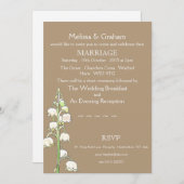 Lily van de Valley Rustic Wedding Invitation Kaart (Voorkant / Achterkant)