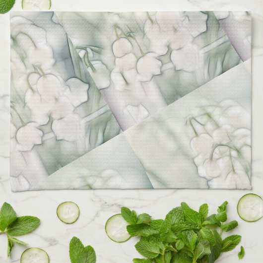 Lily van de Valley Sketch Theedoek (Gevouwen)