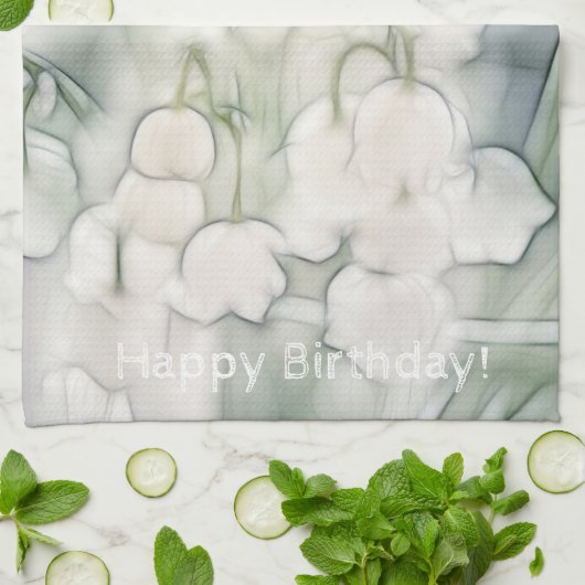 Lily van de Valley Sketch Theedoek (Gevouwen)