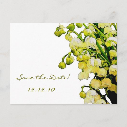 Lily van de Valley- Sparen de Datum Aankondigingskaart (Achterkant)