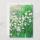 Lily van de Valley Spring Garden Invitation Kaart (Achterkant)