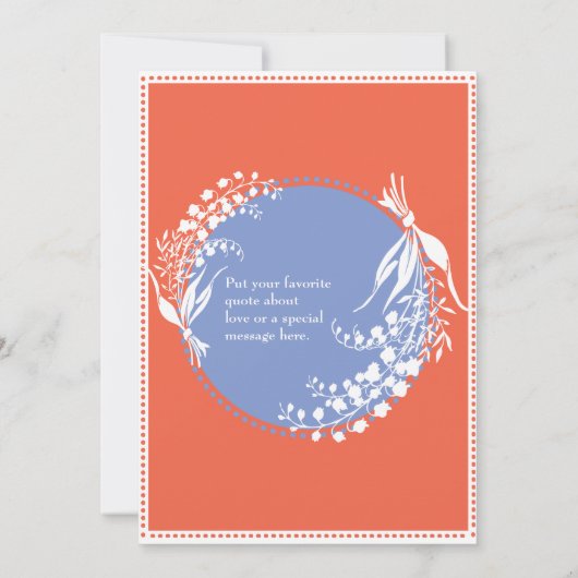 Lily van de Valley Spring Party Invitation Kaart (Achterkant)