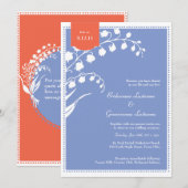 Lily van de Valley Spring Party Invitation Kaart (Voorkant / Achterkant)