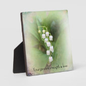 Lily van de Valley Tabletop Plaque met Easel Fotoplaat (Voorkant)