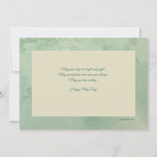 Lily van de Valley Waterverf Card Kaart (Achterkant)