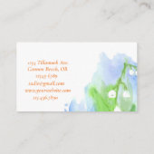 Lily van de Valley Waterverf Flowers Visitekaartje (Achterkant)