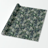 Lily van de Valley Waterverf Green Cadeaupapier (Uitgerold)