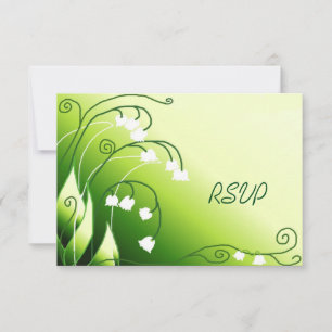 Lily van de Valley Wedding Reception RSVP Kaart