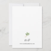 Lily van de Valley White Floral 3 Wedding Kaart (Achterkant)