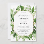 Lily van de Valley White Floral Arch Wedding Kaart (Voorkant)