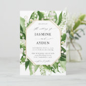 Lily van de Valley White Floral Arch Wedding Kaart (Staand voorkant)