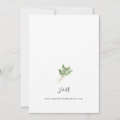 Lily van de Valley White Floral Arch Wedding Kaart (Achterkant)