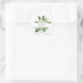 Lily van de Valley White Floral bedankt Vierkante Sticker (Tas)