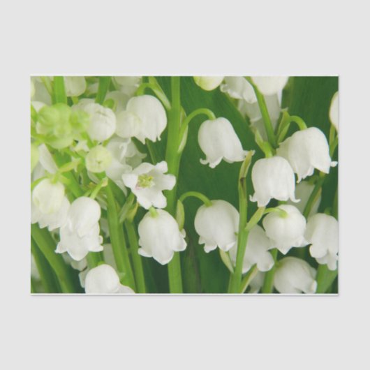 Lily van de Valley White Spring Flowers Tissuepapier (Voorkant)