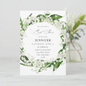 Lily van het Baby shower van de Valley White Flora Kaart (Staand voorkant)