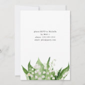 Lily van het Baby shower van de Valley White Flora Kaart (Achterkant)