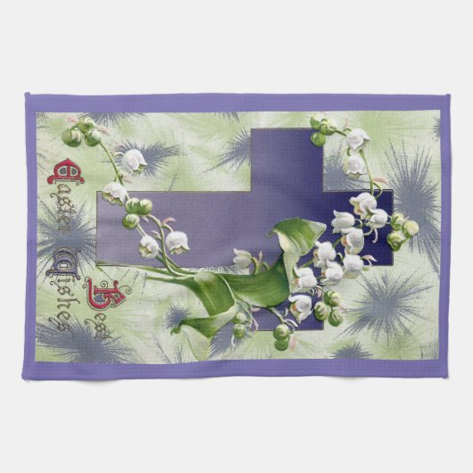 Lily van het paaskruis van de vallei theedoek (Horizontaal)