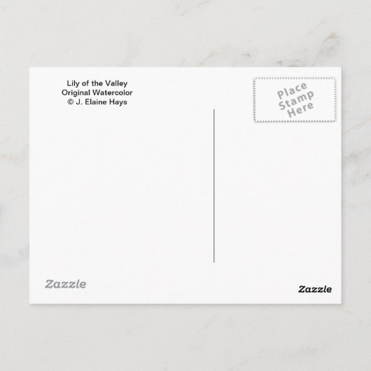 Lily van het Valley Briefkaart (Achterkant)