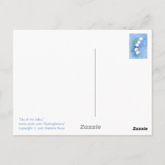 Lily van het Valley Briefkaart (Achterkant)