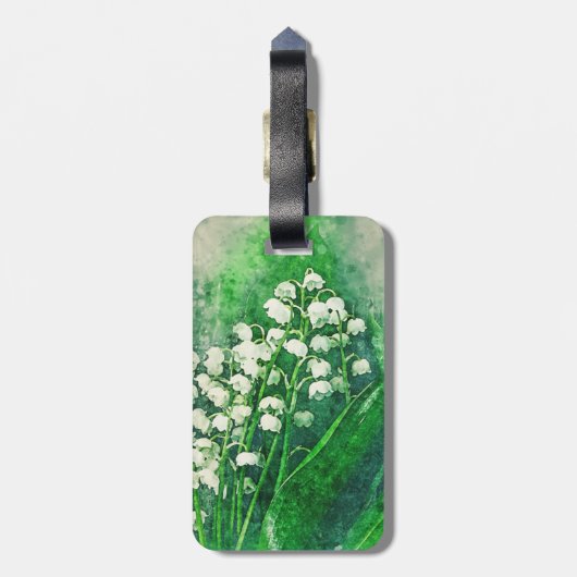 Lily van het Valley Personalized Bagagelabel (Achterkant verticaal)