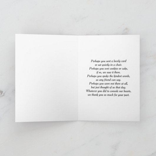 Lily van het Valley Sympathie bedankt Kaart (Binnen)