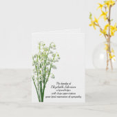 Lily van het Valley Sympathie Dank je van familie Kaart (Gele Bloem)