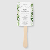Lily van het Valley White Floral Wedding Programme Handwaaier (Voorkant)