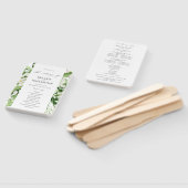 Lily van het Valley White Floral Wedding Programme Handwaaier (Niet-gemonteerd)