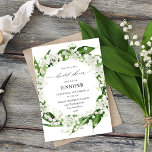 Lily van het Vrijgezellenfeest van de Valley White Kaart<br><div class="desc">Pas je aan met je Lily van de Valley White floral bridal doucheuitnodigingen. Met de hand beschilderde waterverf floralen, met Lily van de Valley creëer.. de basis voor je Lily van de Valley Floral Vrijgezellenfeest Wedding Invitations. Uw artistieke kunstwerk wordt tot leven gebracht met hoogwaardige professionele printers. Geef je gegevens...</div>