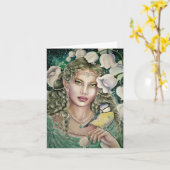 Lily van het wenskaart kaart (Gele Bloem)