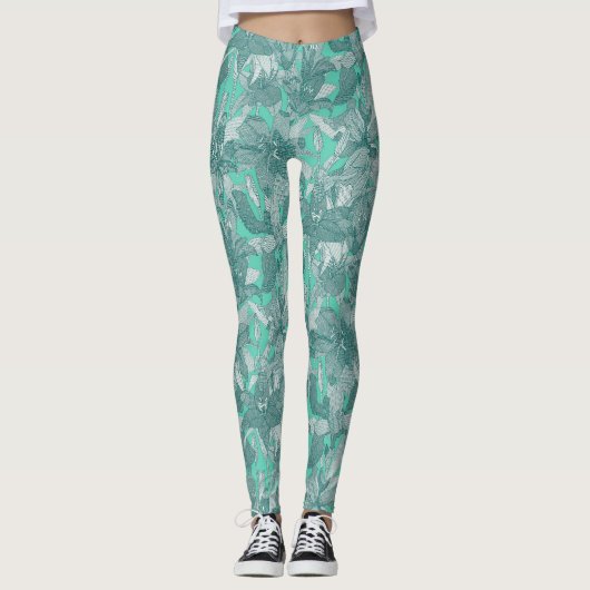 Lily Veridian Green Leggings (Voorkant)