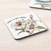 Lily. Vertrouw op jezelf. Geloof in je capaciteite Bier Onderzetter (Linkerzijde)