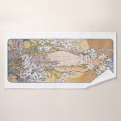 Lily (Vier bloemen), Alphonse Mucha Badhanddoek (Badhanddoek)