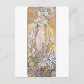 Lily (Vier bloemen), Alphonse Mucha Briefkaart (Voorkant)