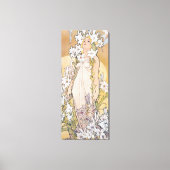 Lily (Vier bloemen), Alphonse Mucha Canvas Afdruk (Voorkant)