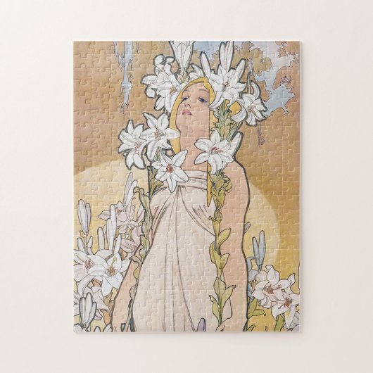 Lily (Vier bloemen), Alphonse Mucha Legpuzzel (Verticaal)