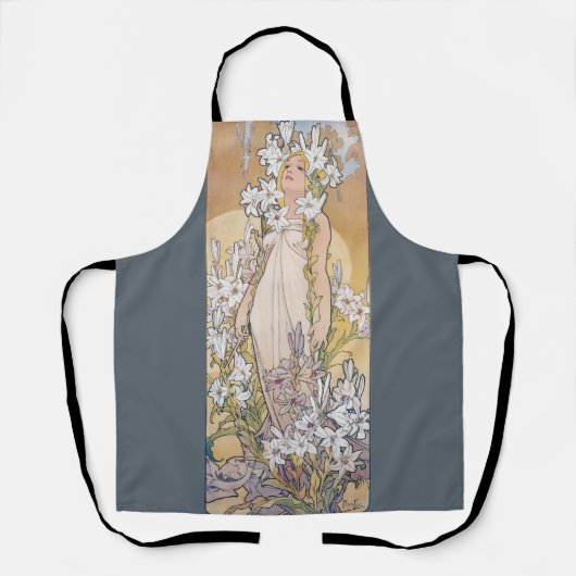 Lily (Vier bloemen), Alphonse Mucha Schort (Voorkant)