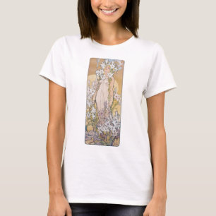 Lily (Vier bloemen), Alphonse Mucha T-shirt