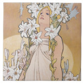 Lily (Vier bloemen), Alphonse Mucha Tegeltje (Voorkant)