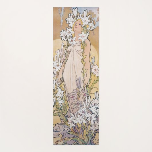 Lily (Vier bloemen), Alphonse Mucha Yogamat (Achterkant)