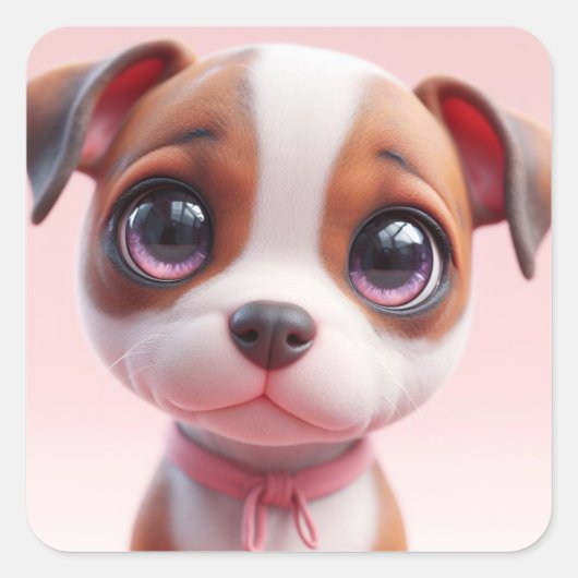 Lily Vierkante Sticker (Voorkant)