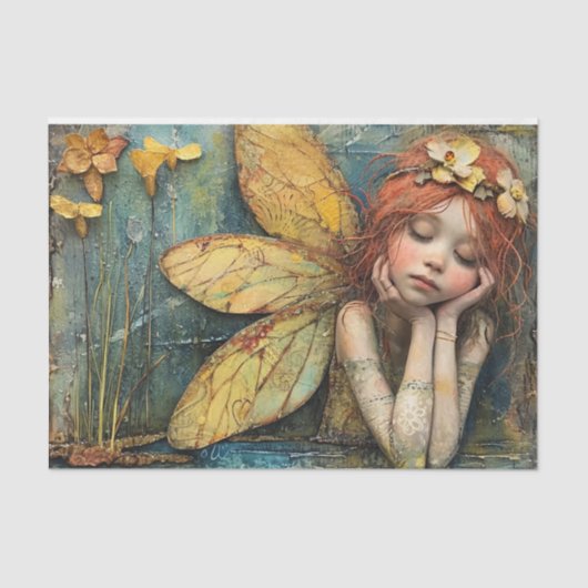 LILY VIJVER FEE MEISJE DECOUPAGE TISSUEPAPIER (Voorkant)