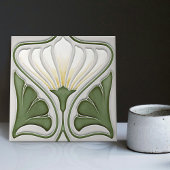 Lily Wall Decor Art Nouveau Art Deco Ceramische Te Tegeltje