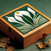 Lily Wall Decor Art Nouveau Art Deco Ceramische Te Tegeltje