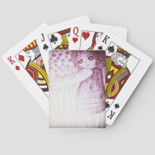 Lily was een klein meisje pokerkaarten