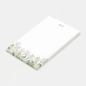 Lily Waterverf White Spring Flowers gepersonalisee Post-it® Notes (Schuin)